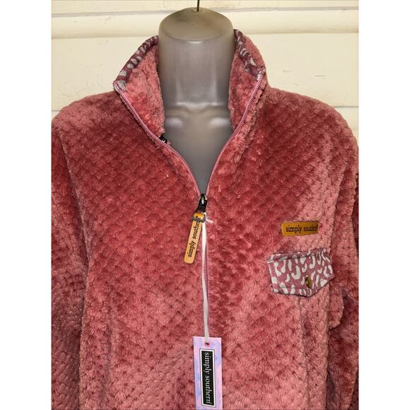 NWT Simply Southern Fleece Full Zip Long Sleeve Jacket Size XL - Picture 2 of 12